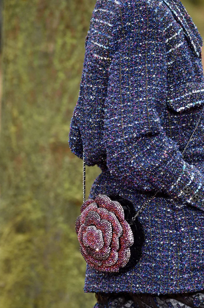 Bejeweled flower at Chanel