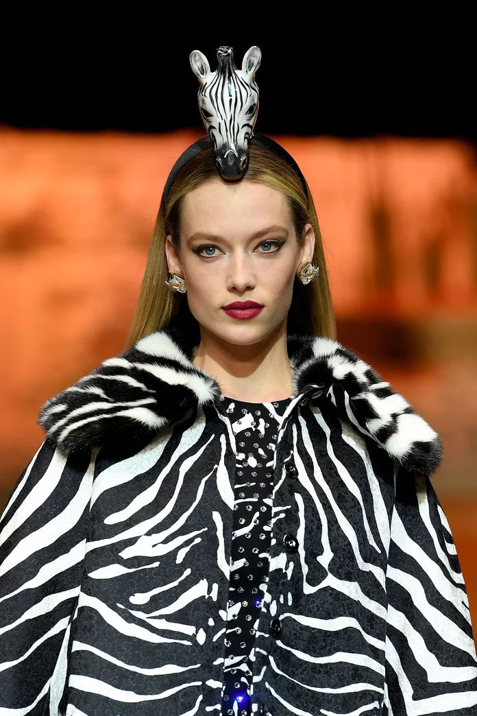 Zebra Head Piece at Dolce & Gabanna