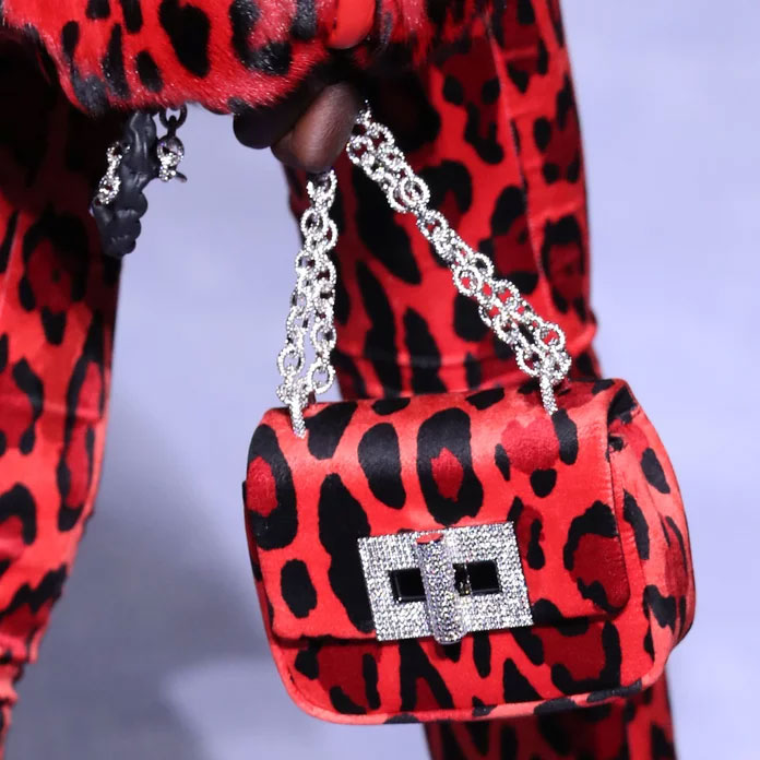 Red Leopard Print Handbag
